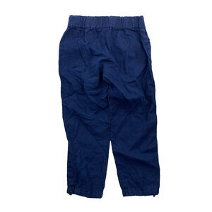Pure Jill Linen Pants Extra Small Women Blue Cropped Elastic Waist 23" In 2-2